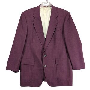 Vtg Hart Schaffner‎ & Marx Purple Sport Coat Mens 46R Jack Nicklaus Golden Bear